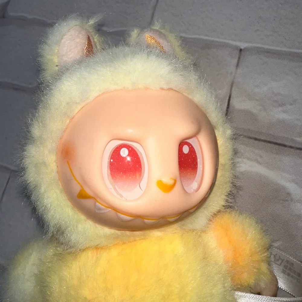Pop Mart The Monsters Plush Pendant Yellow Bag‎ Charm Keychain Art Toy
